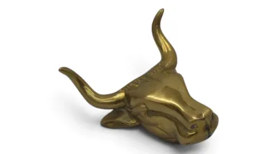 Sale Photo Thumbnail #8: Brass bull head