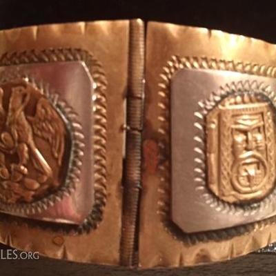Vintage Sterling & Vermeil Cuff Bracelet