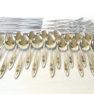 Vintage "New" never used Oneida Community My Rose Stainless Flatware