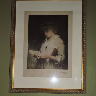 Luke Fildes "Beatrice" signed print