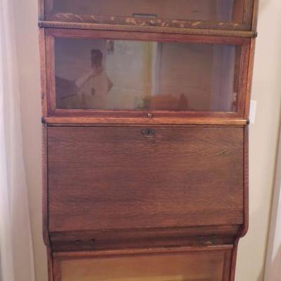 Barrister Bookcase with Drop front Desk