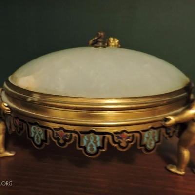 Art Deco and Marble Powder Box