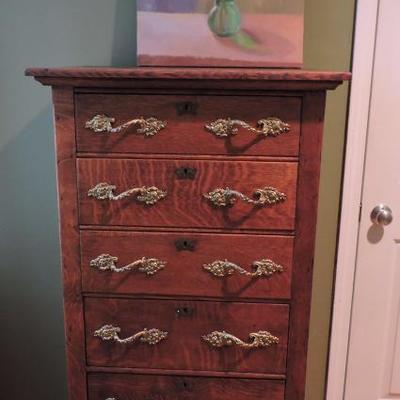Antique Oak Lingerie Chest