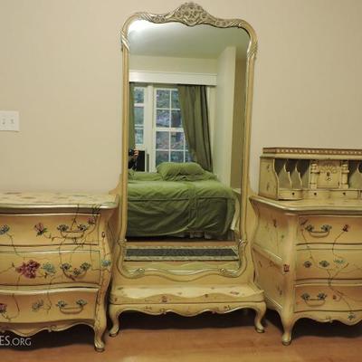 Bombay Chests with Floor Cheval Mirror
