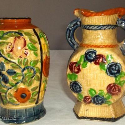 Majolica vases Japan