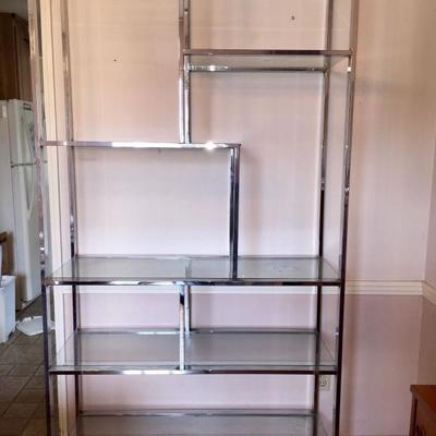 BUY IT NOW! MILO BAUGHMAN CHROME ETAGERE