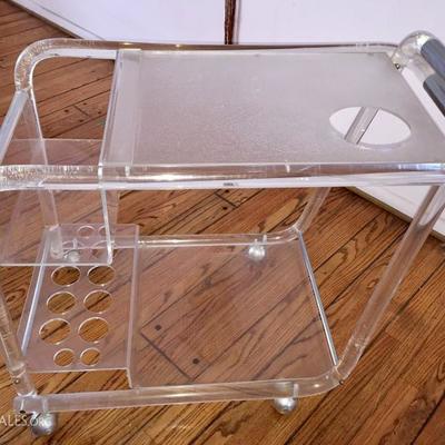 BUY IT NOW LUCITE BAR CART $799