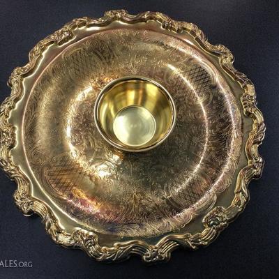 Gold chip and dip tray