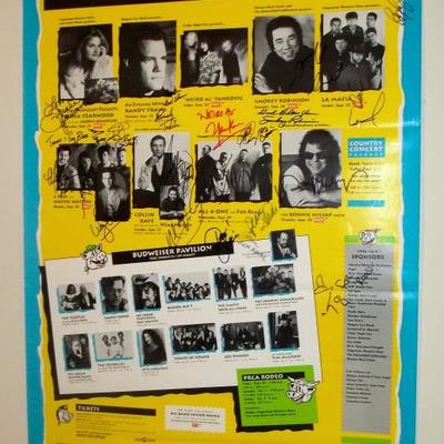 One of many vintage Kern County Fair Posters. This one has multiple autographs of the artists.