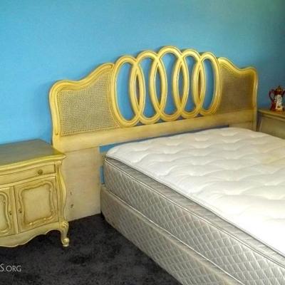 Six piece Hollywood Regency Bedroom Set.