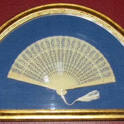 Gold Leaf Framed Hand Fan