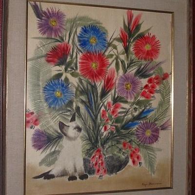 Vintage Water Color by Faye S. Hammons born in Louisiana on April 20, 1916.  The Fridge family lived in Dallas, TX in 1930.  By 1940 Faye...