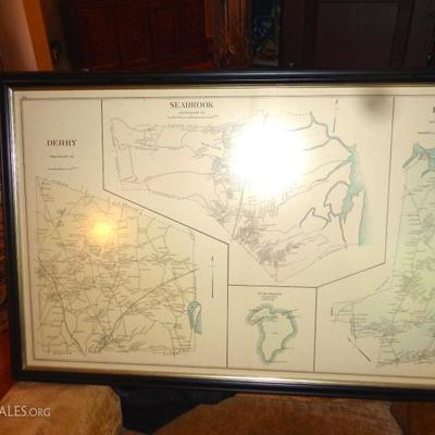 Old map of Derry, NH