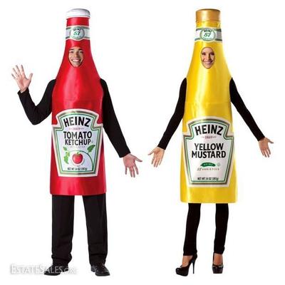 a few very fun assorted HALLOWEEN costumes: Giant cards, milk carton, 