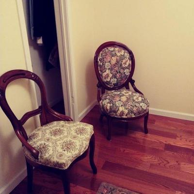 1 antique upholstered chair avail. 