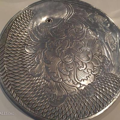 Arthur Court round "fish" tray