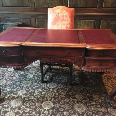 leather-topped desk