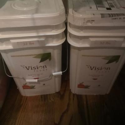 Each contain holds 32 pounds of food - great if you are snowed in or in the zombie apocalypse!! 