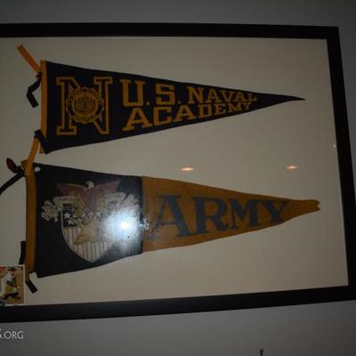 Framed Vintage Pennants