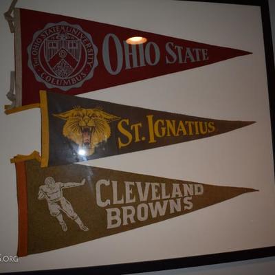 Framed Vintage Pennants