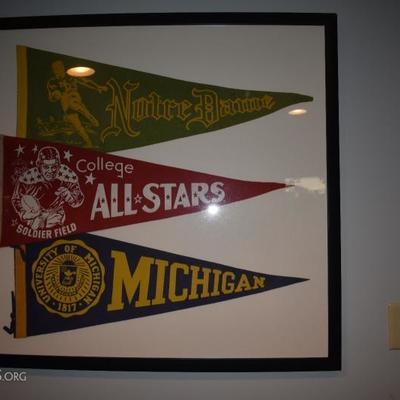 Framed Vintage Pennants