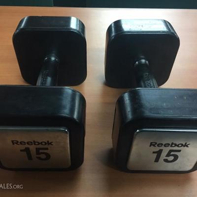 Reebok 15lb dumbbells