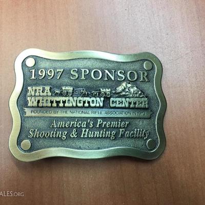 NRA belt buckle