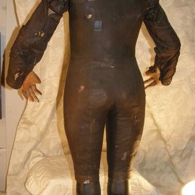 French articulated store display mannequin from about 1870. All original. Very Rare.