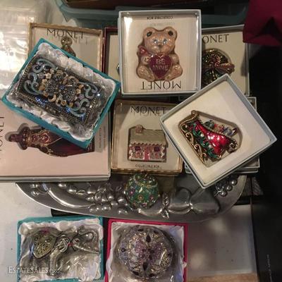 many new Monet trinket boxes