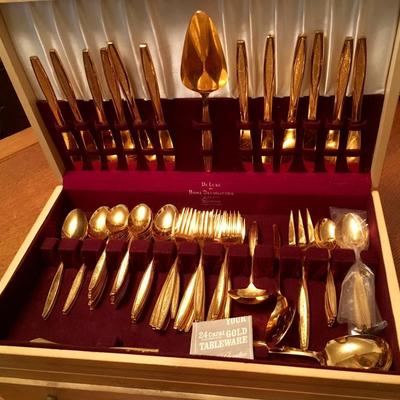 gold flatware