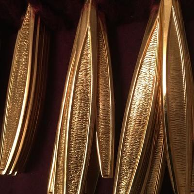 close-up of flatware pattern