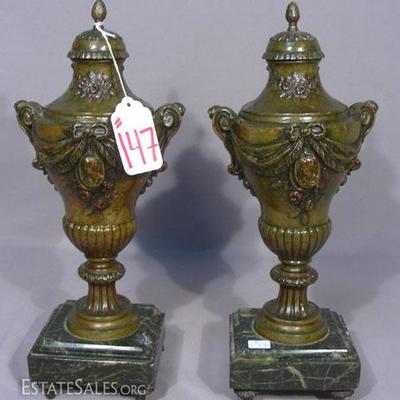 Pair Antique Urns