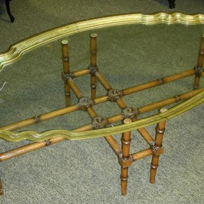 Vintage Brass & Glass Coffee Table