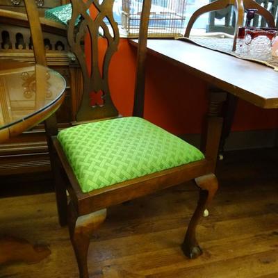 19th century Chippendale style dining chairs.- pair 
