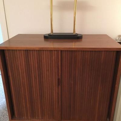 MCM cabinet w/ tambour doors