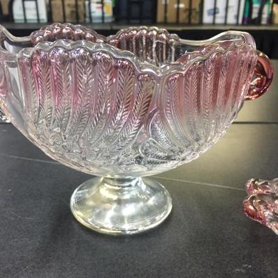 Frosted glass and rose pieces