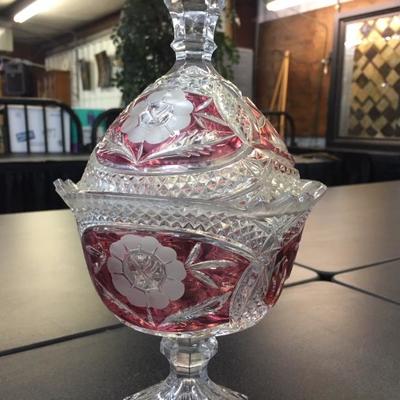 Frosted glass and rose pieces