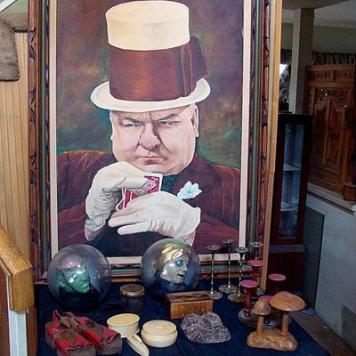 Huge beautiful oil portrait of W.C. Fields