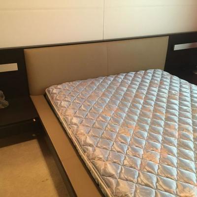 leather head board and leather platform border