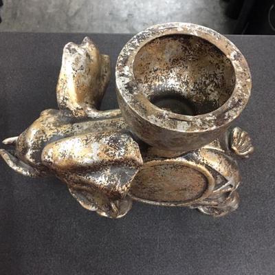 Large Brass Elephant Candle Holder