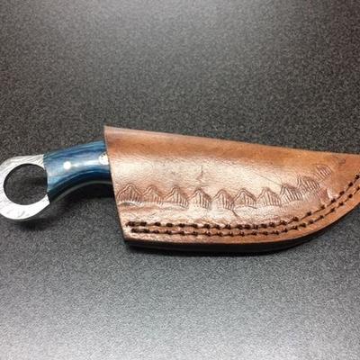 6" Damascus Full Tang Skinner Knife with