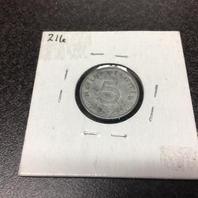1942-A German 1 Reich Pfennig - Zinc Coi