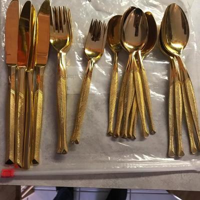 Gold plate flatware