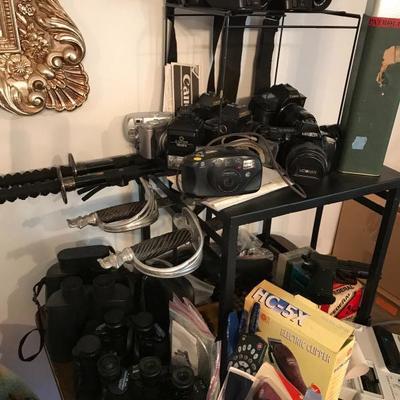 Sword nd binoculars 