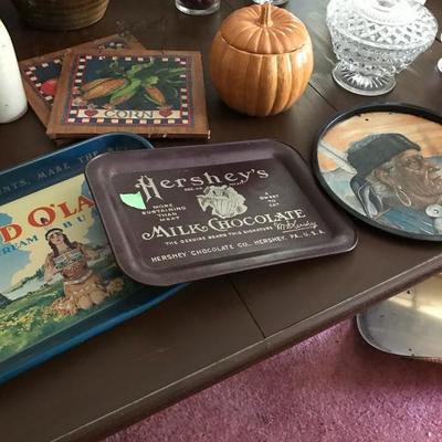 Vintage ad trays