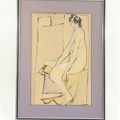 Lot 476: Leopoldo Torres Aguero, "Nude Woman" 