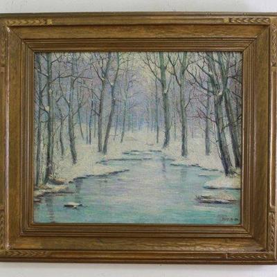 Lot 500: Michael Jacobs, Winter Landscape 