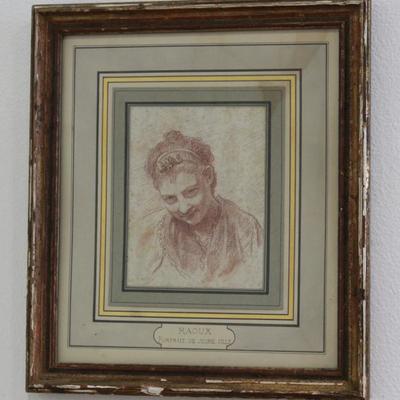 Lot 488: Attr. to Jean Raoux, "Portrait de Jeune Fille" 