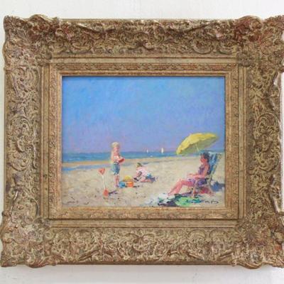 Lot 502: Niek Van Der Plas, Beach Scene 