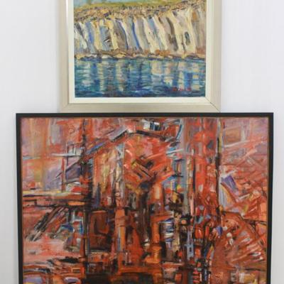 Lot 492: 2 Oils on Canvas 
